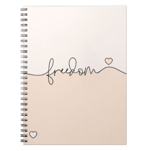 Carnet Conception de typographie minimaliste Liberté