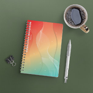 Carnet Conception de vague abstraite moderne Dégradé