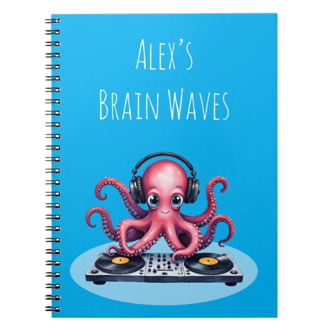 Carnet Conception de vagues cérébrales de poulpe DJ perso (Devant)