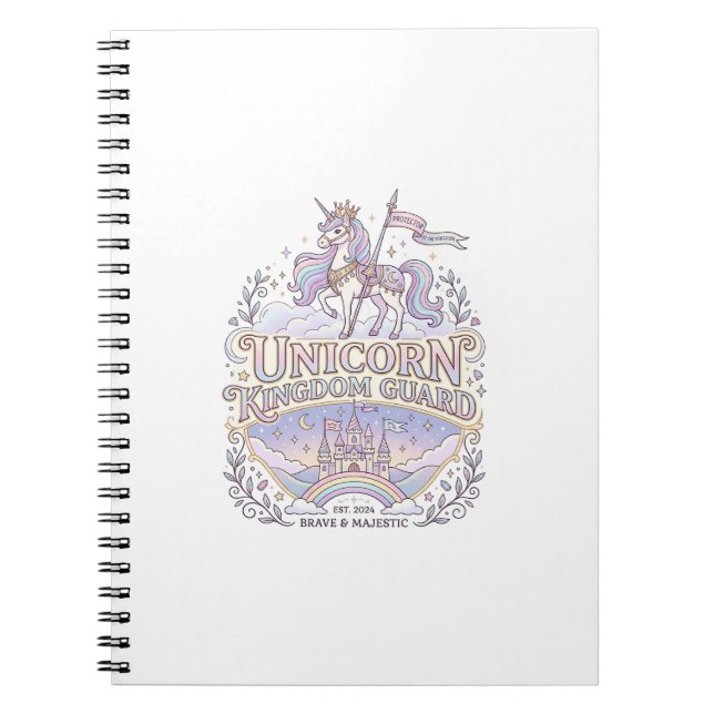 Carnet Conception de vecteur de cadeau de licorne de Wand (Devant)