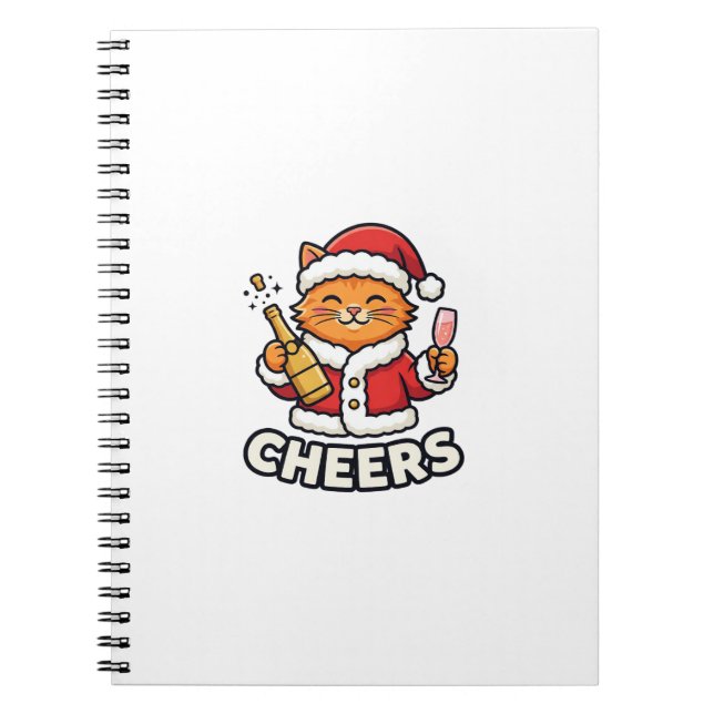 Carnet Conception de vecteur de chat de Noël Cheers (Devant)