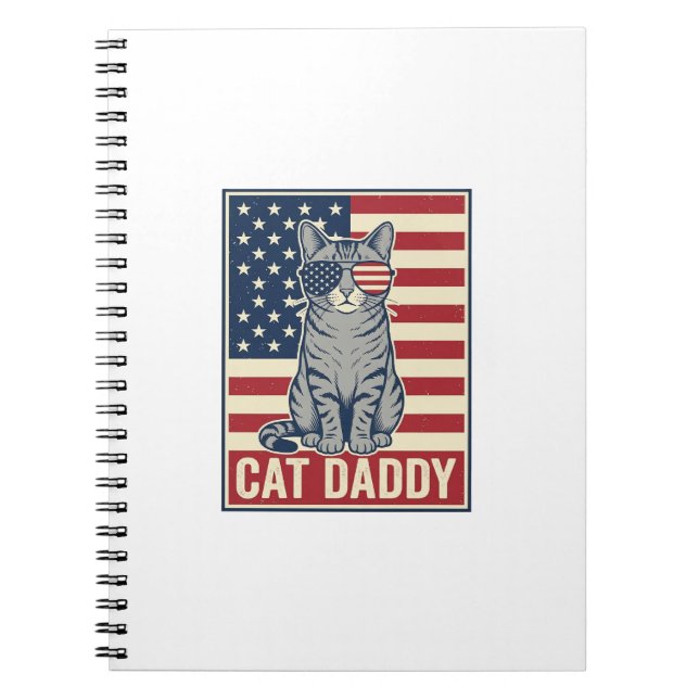 Carnet Conception de vecteur de chat patriotique Cat Dadd (Devant)