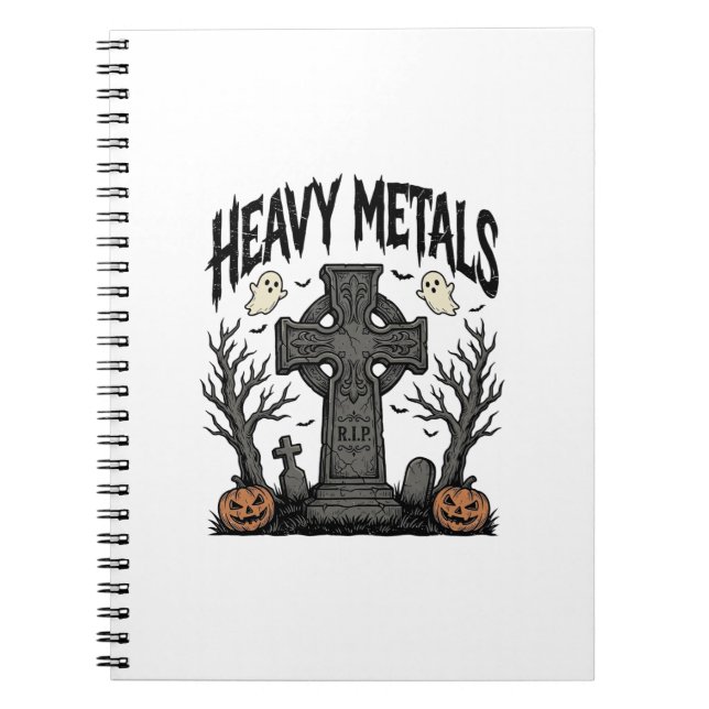 Carnet Conception de vecteur de cimetière Halloween de mé (Devant)