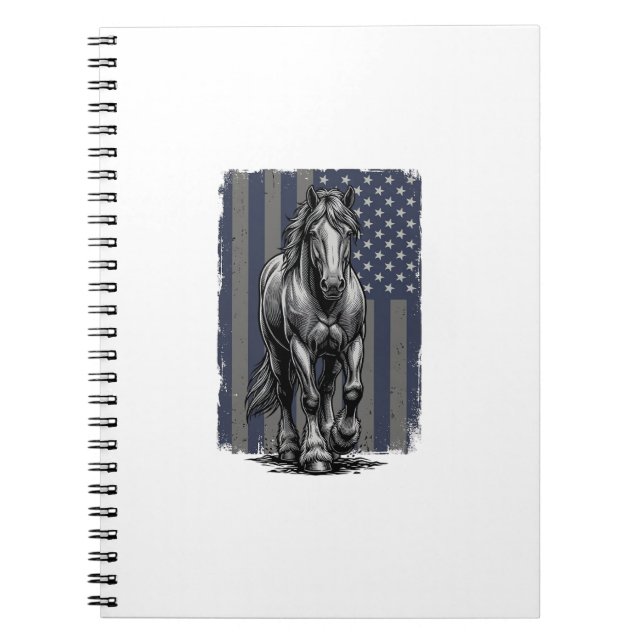 Carnet Conception de vecteur de drapeau de cheval de trai (Devant)