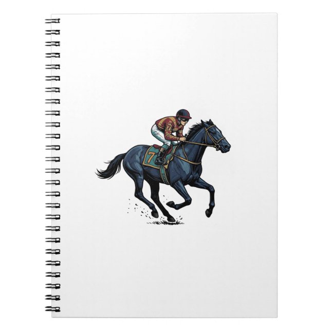 Carnet Conception de vecteur de jockey de course de cheva (Devant)