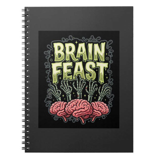 Carnet Conception de vecteur de mains de zombie de festin (Devant)