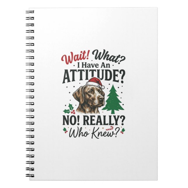 Carnet Conception de vecteur de Noël d'attitude de chien  (Devant)