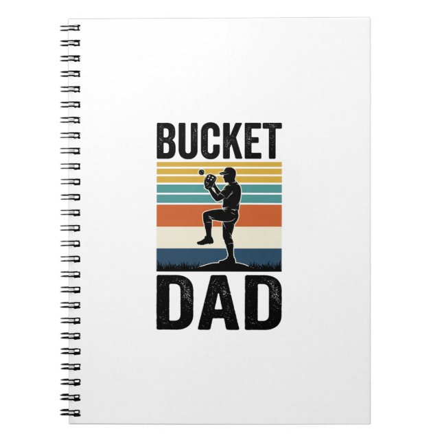 Carnet Conception de vecteur de père de baseball rétro de (Devant)