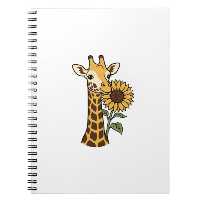 Carnet Conception de vecteur de tournesol de girafe vinta (Devant)