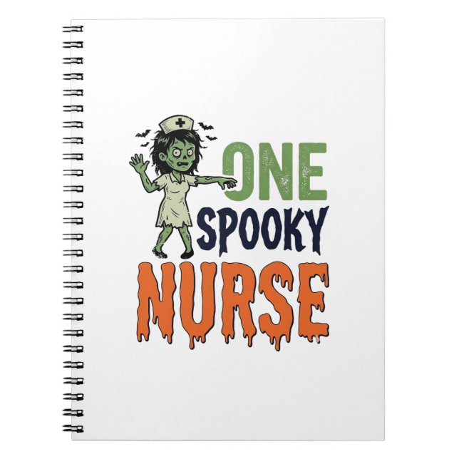 Carnet Conception de vecteur vintage Halloween infirmière (Devant)