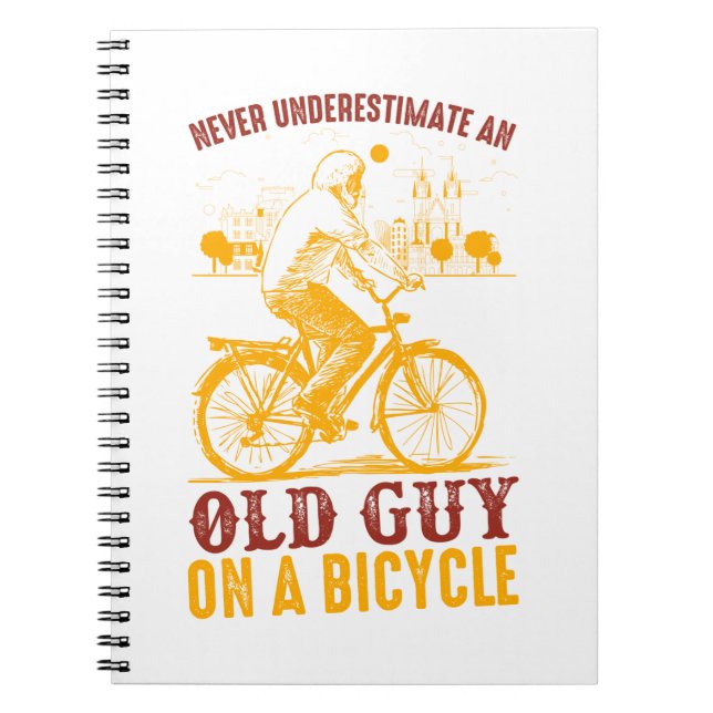 Carnet Conception de vieux motard | Bicyclette | ne sous- (Devant)