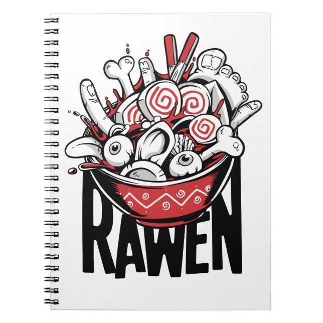 Carnet Conception de zombie de nouilles Ramen folle (Devant)