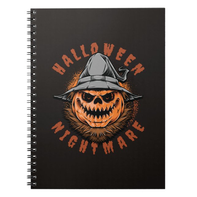 Carnet Conception d'épouvantail de citrouille d'Halloween (Devant)
