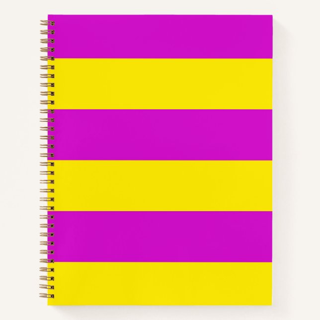 Carnet Conception des rayures pourpre et jaune (Devant)