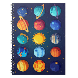 Carnet Conception d'espace de système solaire mignon – Éd