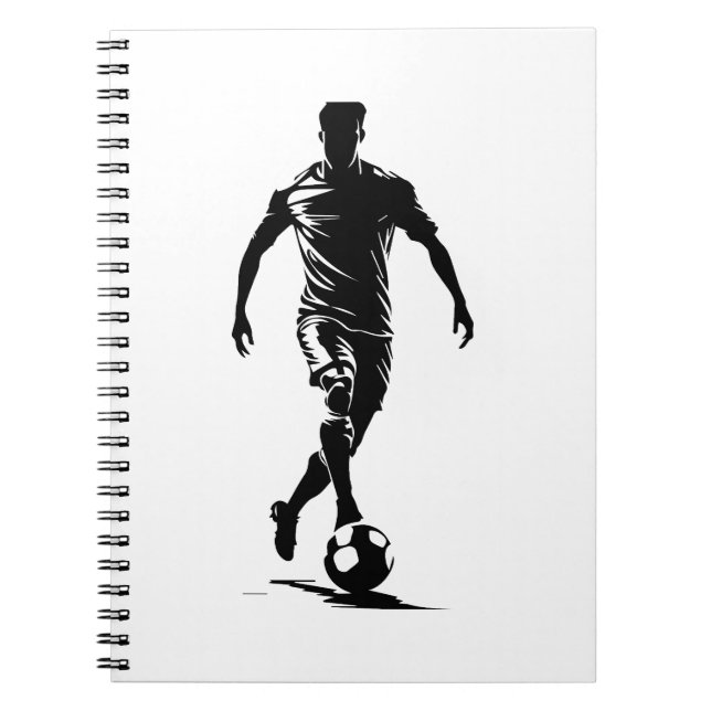 Carnet Conception d'homme de football avec ballon. (Devant)