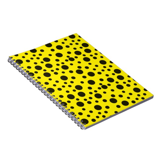 Carnet Conception du Motif point noir sur BG jaune (Côté Droit)