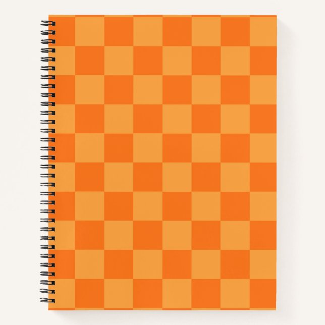 Carnet Conception du vérificateur orange clair et foncé (Devant)