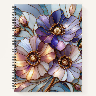 Carnet Conception florale élégante en verre coloré dans d