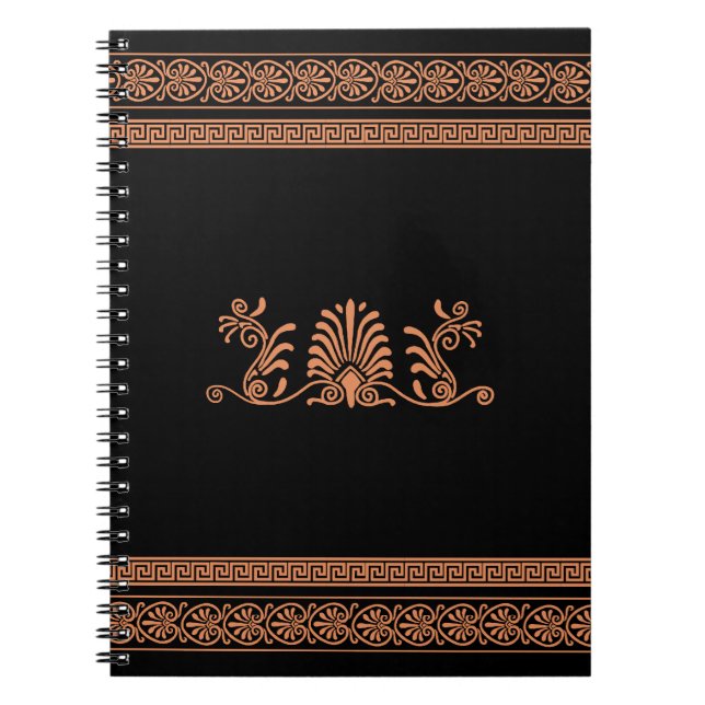 Carnet Conception florale noire et orange de style du (Devant)