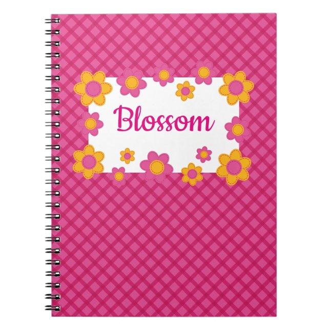 Carnet Conception florale printanière de fille mignonne à (Devant)