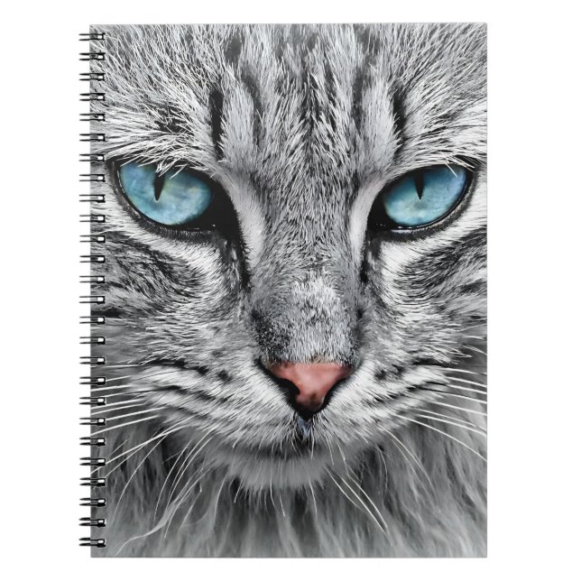 Carnet Conception fractale face chat-10682 (Devant)