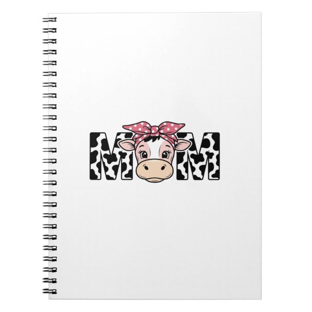 Carnet Conception graphique de maman vache mignonne arc_1 (Devant)
