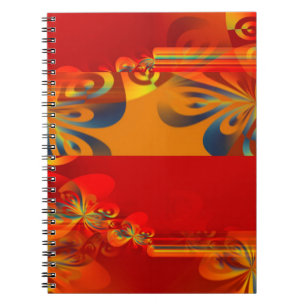 Carnet Conception Graphique Sans Couture - rouge orange I