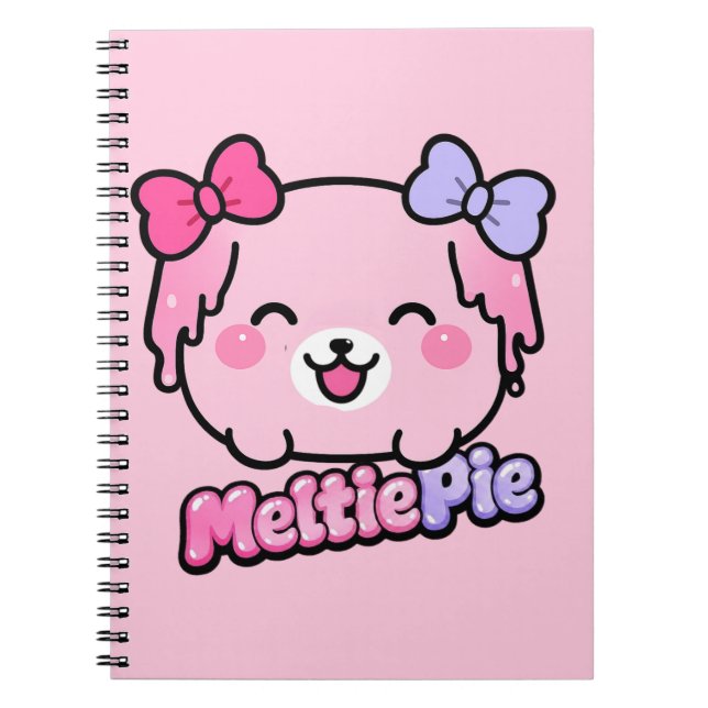 Carnet Conception Mignonne de Meltie Pie aux Teintes Past (Devant)