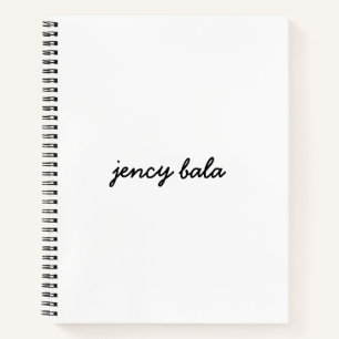 Carnet Conception minimaliste de monogramme blanc moderne