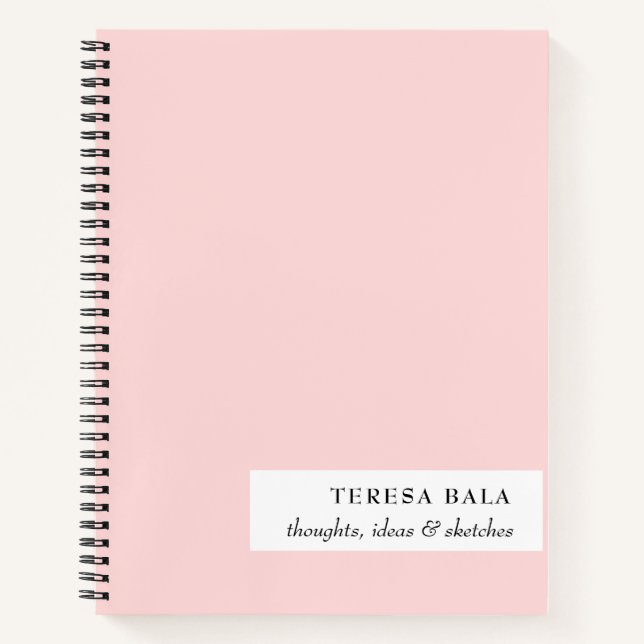 Carnet Conception minimaliste moderne rose gâteaux (Devant)