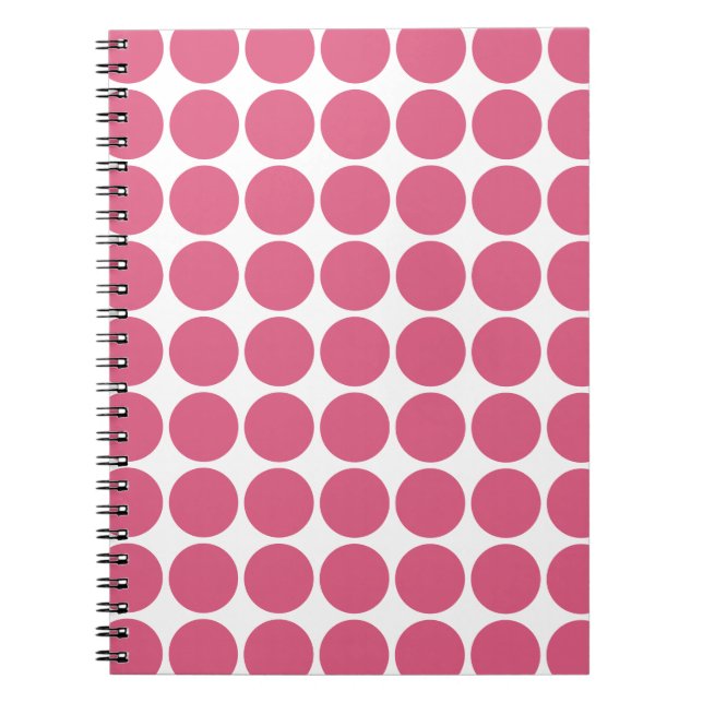 Carnet Conception Motif de points de couleur rose pâle (Devant)