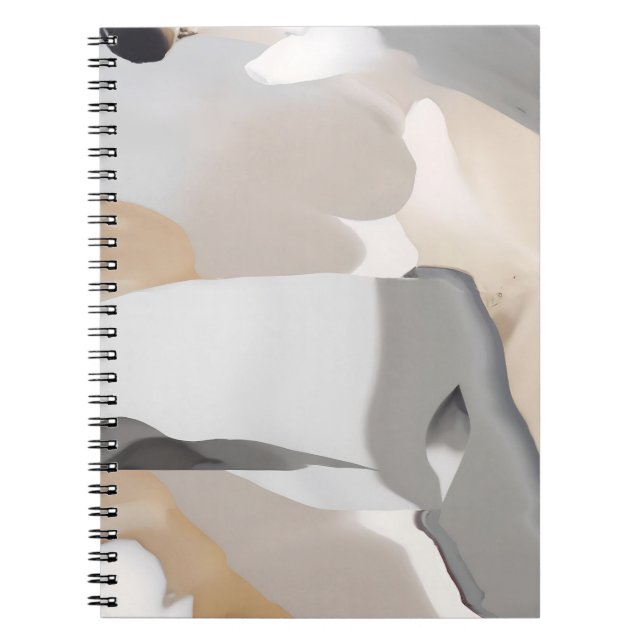 Carnet Conception neutre en marbre liquide Abstrait (Devant)