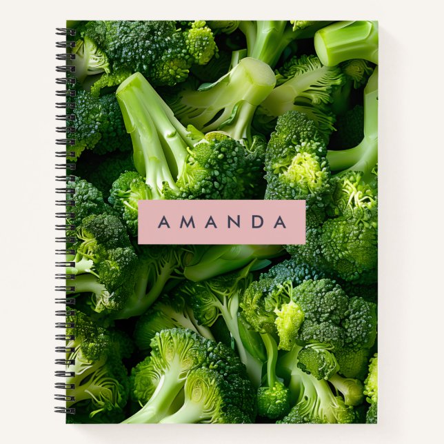 Carnet Conception personnalisée de brocolis verts frais (Devant)