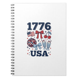 Carnet Conception vectorielle coquette patriotique USA 17