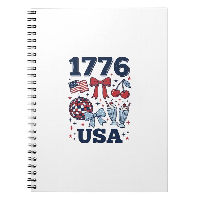 Carnet Conception vectorielle coquette patriotique USA 17 (Devant)