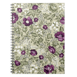 Carnet Conception violette de fleurs