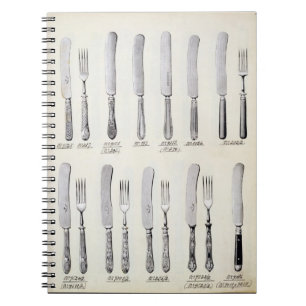 Carnet Conceptions de couverts, d'un catalogue commercial