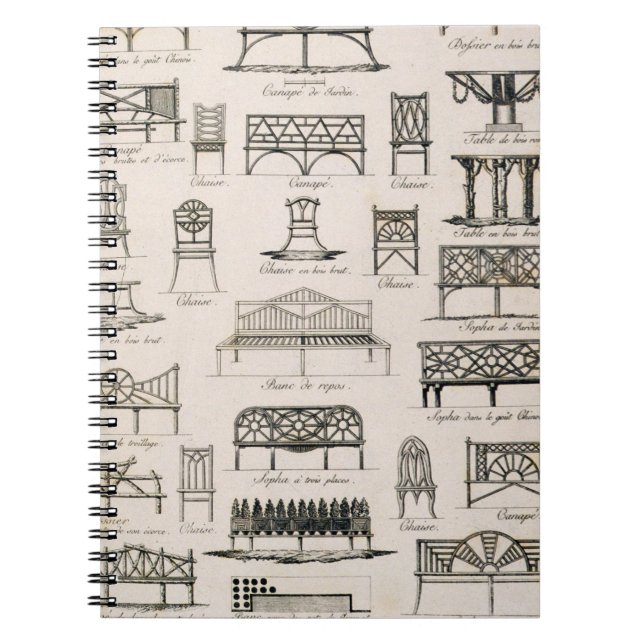 Carnet Conceptions pour des sièges de jardin, 'd'un (Devant)
