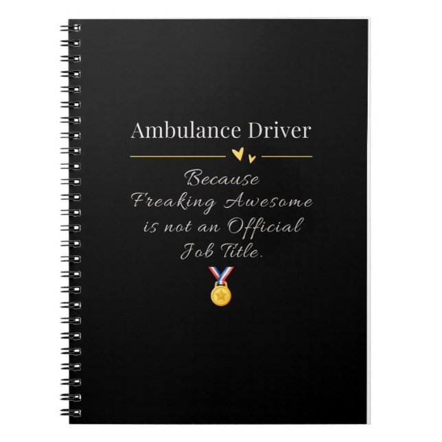 Carnet Conducteur d'ambulance  (Devant)
