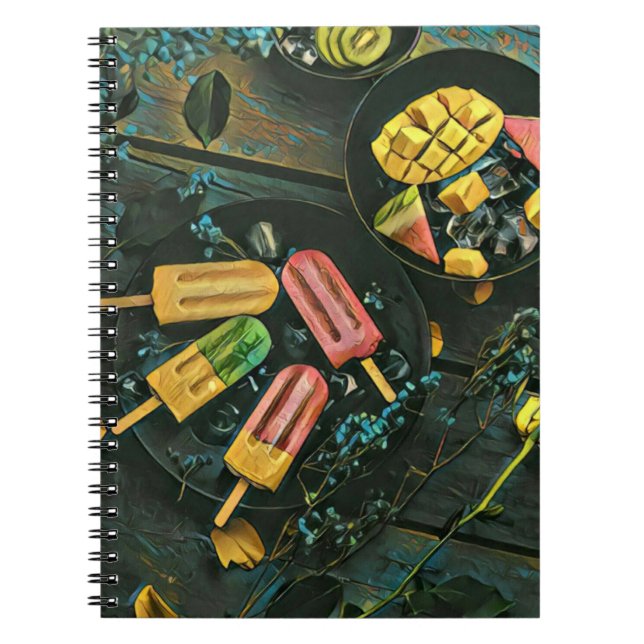 Carnet cône de crème glacée colorée (Devant)