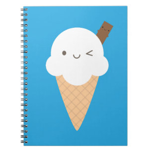 Carnet Cone de crème glacée Kawaii