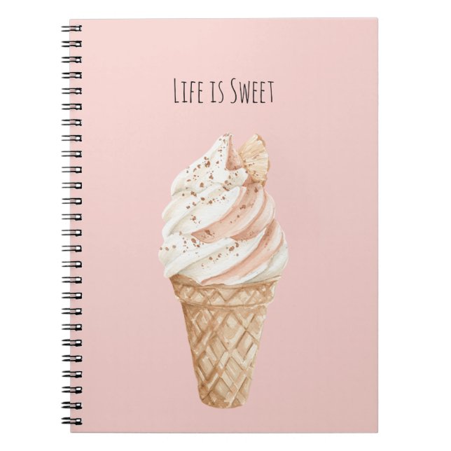 Carnet Cône de glace à la vie douce (Devant)