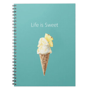 Carnet Cône de glace à l'ananas