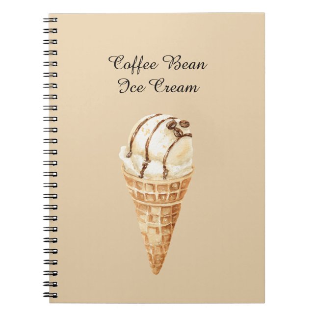 Carnet Cône de glace au grain de café (Devant)