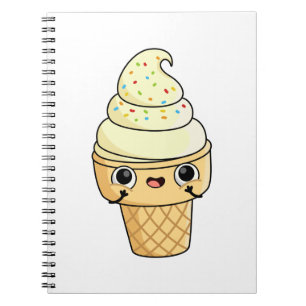 Carnet Cone de glace Cute Kawaii
