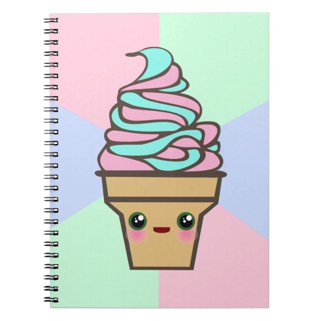 Carnet Cône de glace Rave Kawaii (Devant)