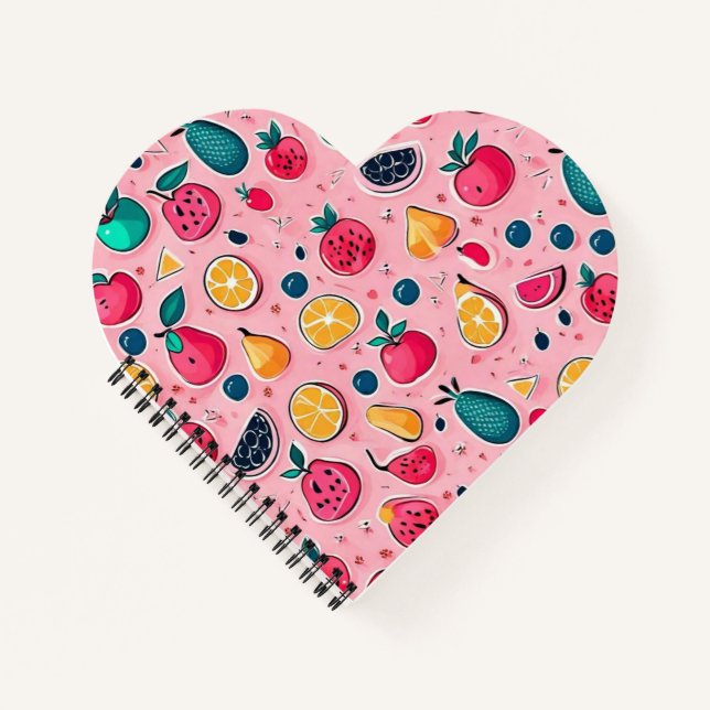 Carnet Cônes glaces colorés mignons (Devant)