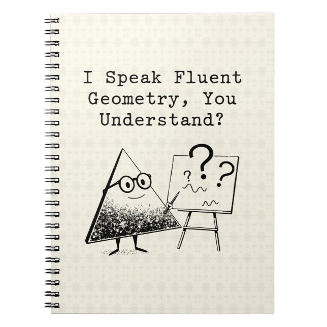 Carnet Conférencier de géométrie fluide Magicien de maths (Devant)