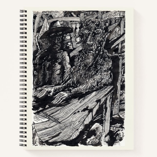 Carnet "Confess !", dessin à l'encre d'Inde (Devant)